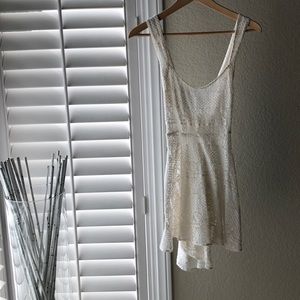Lace white dress coverup